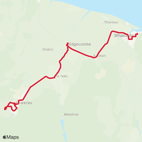 BayBus (Bay of Plenty) Whakatane - Kawerau map