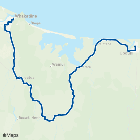 BayBus (Bay of Plenty) Whakatane - Opotiki map