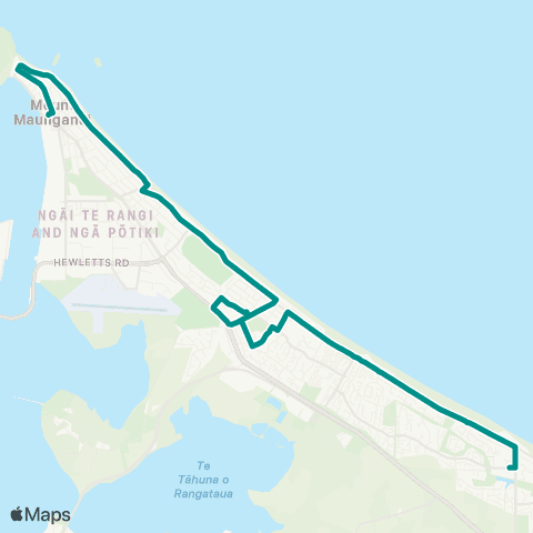 BayBus (Bay of Plenty) Mt Maunganui - Bayfair - Papamoa Plaza map