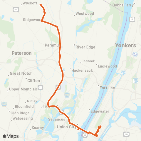Boxcar Bergen Bullet (Midtown) map