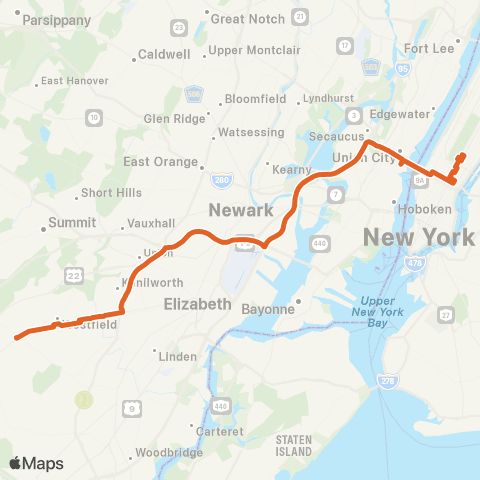 Boxcar Raritan Rocket (Midtown) map