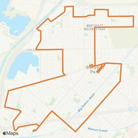 Baldwin Park Transit Pumpkin map