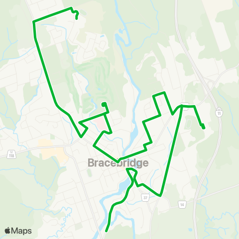 Bracebridge Transit Bracebridge Transit Route map