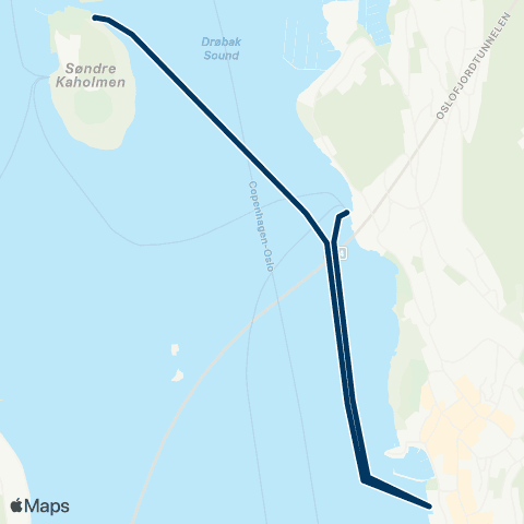 Forsvarsbygg Oscarsborgfergen Oscarsborg map