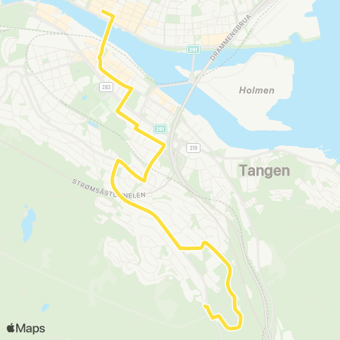 Brakar Bragernes Torg - Fjell map