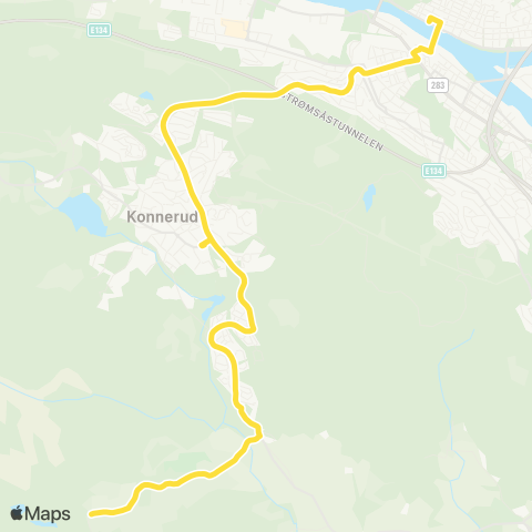 Brakar Bragernes Torg - Svingen / Andorsrud map