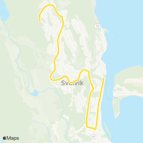 Brakar Svelvik - Mariås map