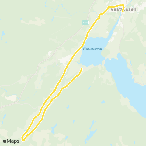 Brakar Vestfossen - Darbu - Råen map
