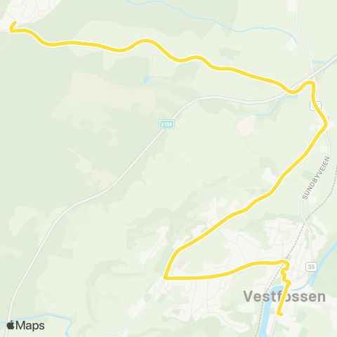 Brakar Ormåsen - Vestfossen map