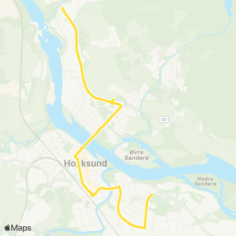 Brakar Hokksund - Vestfossen map