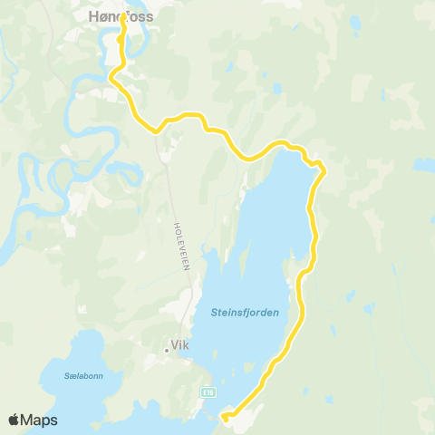 Brakar Hønefoss-Åsa-Sundvollen map
