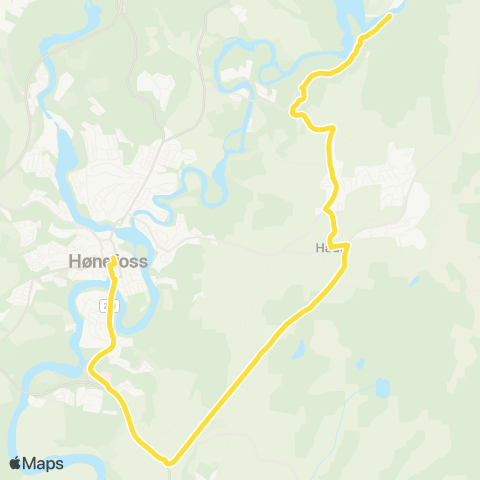 Brakar Hønefoss-Viul map