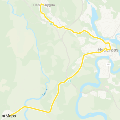 Brakar Hønefoss-Ask map