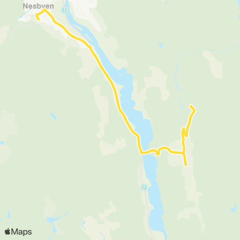 Brakar Liodden-Nesbyen map