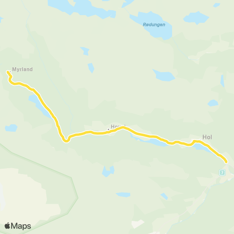 Brakar Hagafoss-Myrland-Geiteryggen map