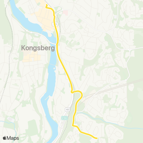 Brakar Kongsberg - Gamlegrendåsen N map