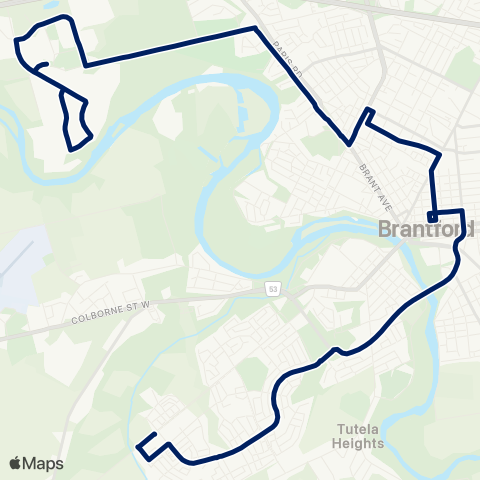 Brantford Transit Grand River Line map