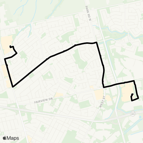 Brantford Transit Beaver Line map