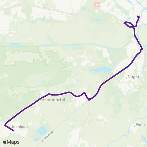 Bravo Udenhout - 's-Hertogenbosch map