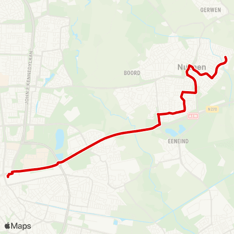 Bravo Nuenen - Eindhoven Station map