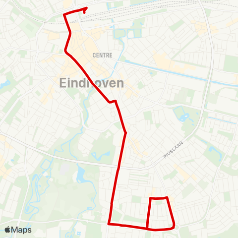 Bravo Eindhoven Kortonjolaan - Station map