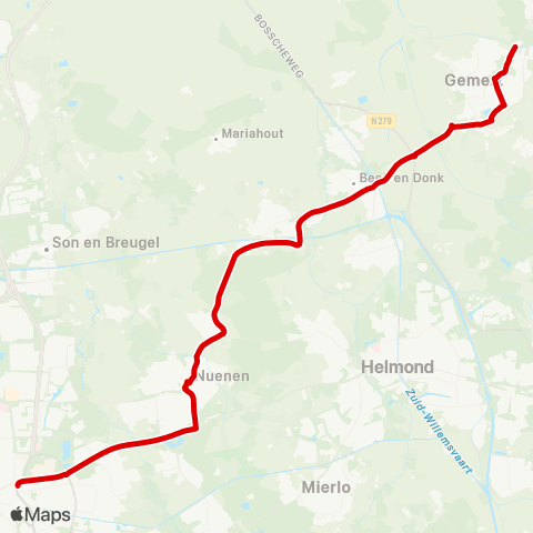 Bravo Gemert - Eindhoven Station map