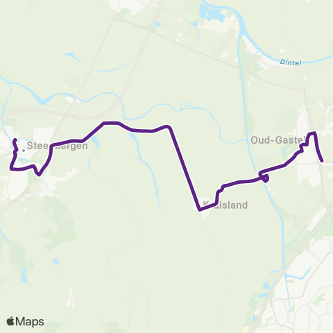 Bravo Oud Gastel via Kruisland - Steenbergen map