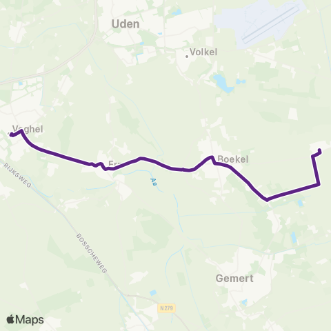 Bravo Veghel - Venhorst map