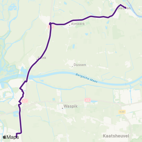 Bravo Dongen via Oosterhout - Andel Prinsentuin map