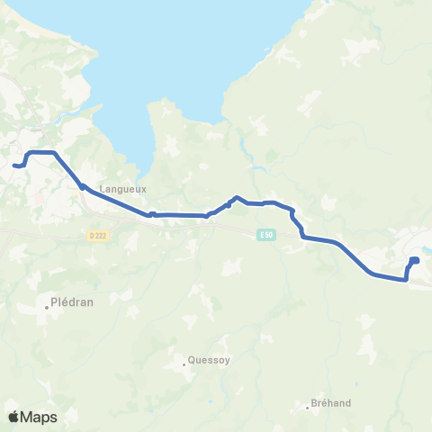 BreizhGo Car 22 Lamballe - Saint-Brieuc map