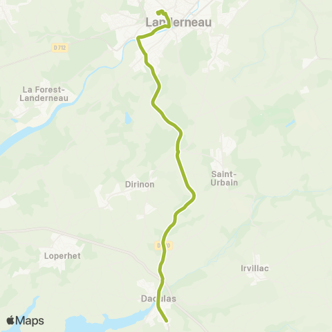 BreizhGo Car 29 Daoulas - Landerneau map