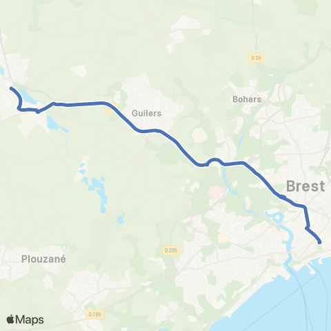 BreizhGo Car 29 Saint-Renan - Brest map