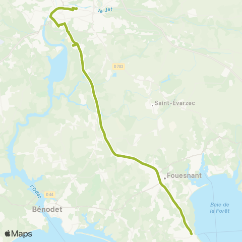 BreizhGo Car 29 Fouesnant - Quimper map