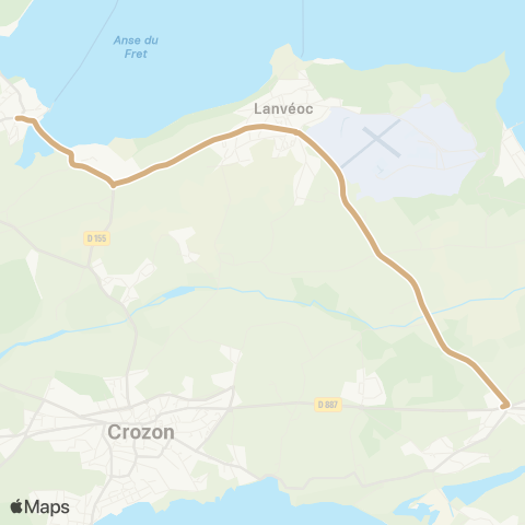 BreizhGo Car 29 Camaret - Brest map