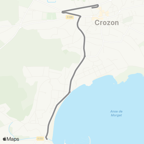 BreizhGo Car 29 TAD Roscanvel, Landévennec, Rosnoën vers Brest map