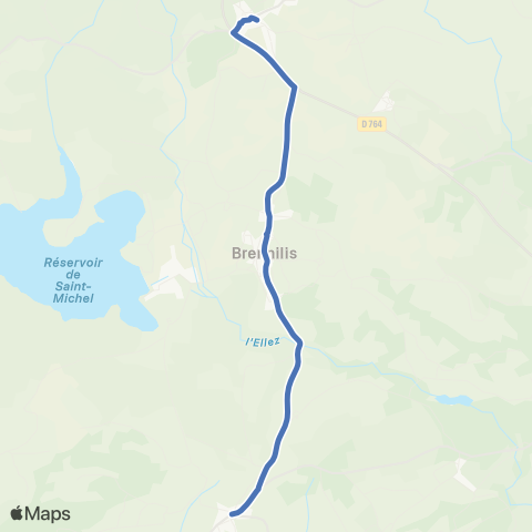 BreizhGo Car 29 Quimper - Brennilis - Morlaix - 960 TAD map