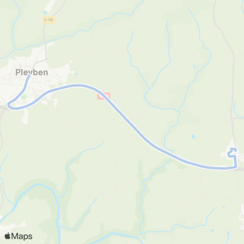 BreizhGo Car 29 Carhaix - Lennon - Brest - 961 TAD map