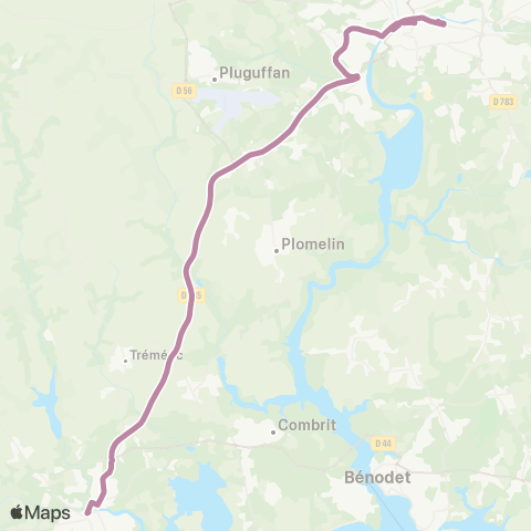 BreizhGo Car 29 Pont l'Abbé - Quimper map