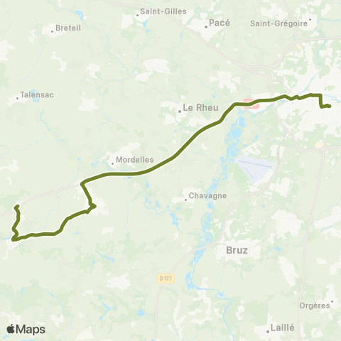 BreizhGo Car 35 Saint-Thurial - Rennes map
