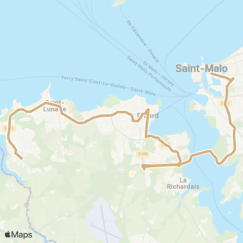 BreizhGo Car 35 St-Briac - Dinard - St-Malo map