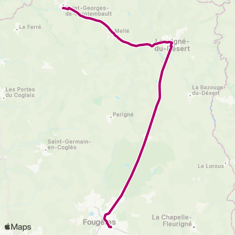 BreizhGo Car 35 St-Georges-de-Reintembault - Fougères map