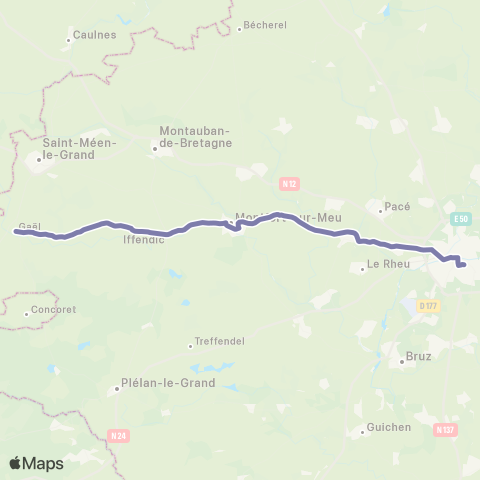 BreizhGo Car 35 Gaël - Montfort - Rennes map
