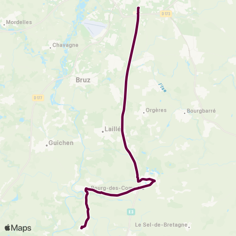 BreizhGo Car 35 Pléchâtel - Crevin - Rennes map