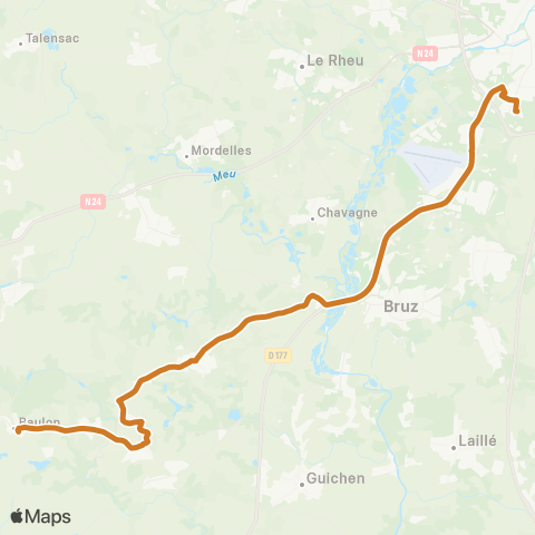 BreizhGo Car 35 Baulon - Rennes map