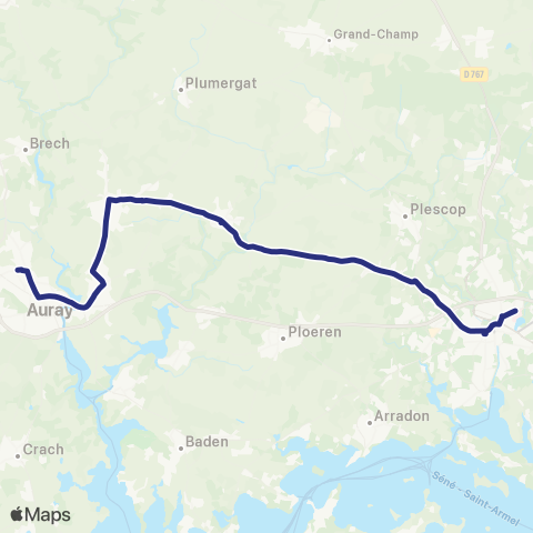 BreizhGo Car 56 Auray - Vannes map