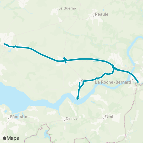 BreizhGo Car 56 La Roche Bernard - Muzillac - Vannes map