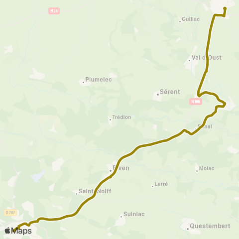 BreizhGo Car 56 Ploermel - Malestroit - Vannes map