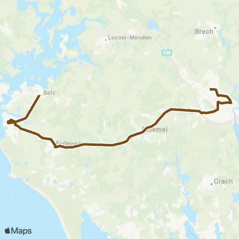 BreizhGo Car 56 Auray-Etel map