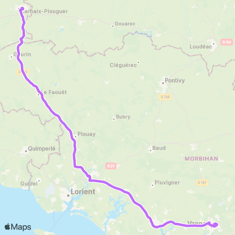 BreizhGo Car 56 Vieilles Charrues map