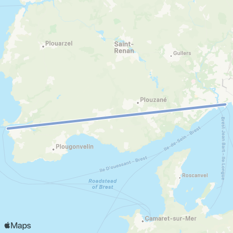 BreizhGo Bateaux - Finistère Brest-le Conquet map